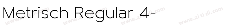 Metrisch Regular 4字体转换